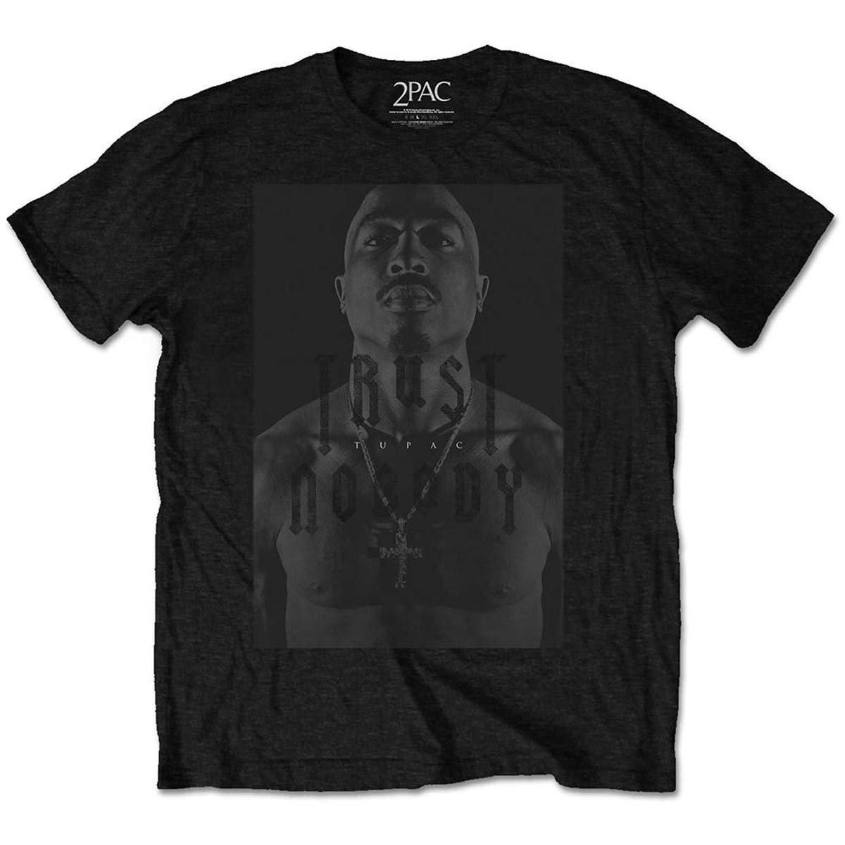 Tupac Men's Trust Nobody T-Shirt Medium Black